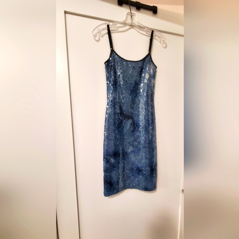 Blue Sequin Dress